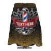 Custom Barber Cape for Men Personalized Glitter Barber Professional Hair Cutting Cape with Text Customized Salon Haircut Apron for Home Salon Barbershop view 1