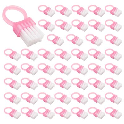 50PCS Portable Ring Nail Dust Brush Mini Fingernail Scrub Cleaning Brushes Tool Nails Duster Tools for Men Women Daily Essentials