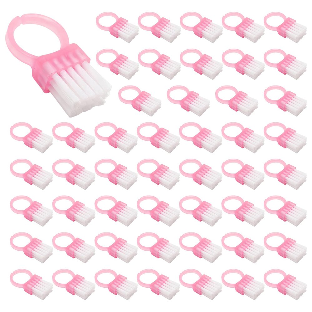 50PCS Portable Ring Nail Dust Brush Mini Fingernail Scrub Cleaning Brushes Tool Nails Duster Tools for Men Women Daily Essentials