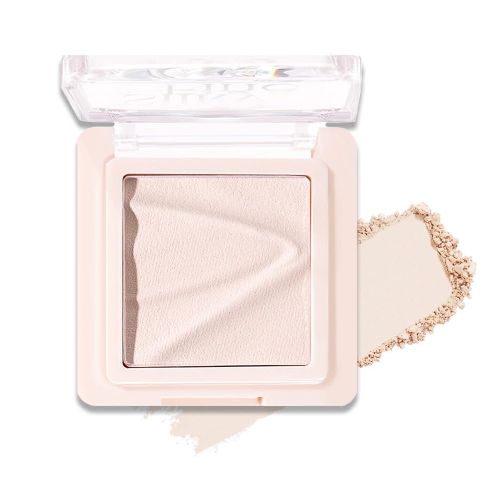 Contour & Highlighter Palette - Powder, Satin Finish, Nude Pink Beige White Clear, Natural Brightening, Non-Cakey for Flawless Sculpting (02# Nude Pink)