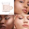 Contour & Highlighter Palette - Powder, Satin Finish, Nude Pink Beige White Clear, Natural Brightening, Non-Cakey for Flawless Sculpting (02# Nude Pink) view 3