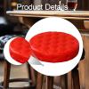 Etyldya Barstool Seat Cushion Replacement Seat Top Easy Installation Comfortable Heavy Duty PU Leather for Barber Shop SPA Salon, Red view 2