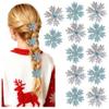 KINCHYGO, 12 Pack Christmas Hair Clip Sparkly Snowflake Barrettes Frozen Accessories for Winter Women Princess Cosplay view 1