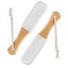 2 Pack Pumice Stone Foot File, Wooden Pedicure Foot Scrubber Feet Callus Remover for Dead Skin and Corns Pedicure Pumice Stone for Feet for Use in Shower Remove Corn Hard Skin view 1