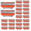24Pcs Razor Blades for Men Compatible with Fusion 5 Razors,5 Layer Premium Stainless Steel Refills,High Performance Mens Blades for a Close & Comfortable Shave,Durable & Sharp Replacement Blades (24) view 1