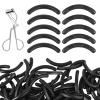 200 Pcs Eyelash Curler Refills for Tweezerman, High Elasticity Silicone Replacement Pads, Gentle & Safe, Black (Eyelash Curler Not Included) view 1