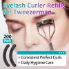 200 Pcs Eyelash Curler Refills for Tweezerman, High Elasticity Silicone Replacement Pads, Gentle & Safe, Black (Eyelash Curler Not Included) view 2