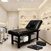 2000LBS Heavy Duty Wide Stationary Massage Table, Metal Frame Lash Bed 31Wide 75 Long with Backrest, Adjustable Massage Bed with PU Leather for Physical Therapy & Salon Equipment, Black view 1