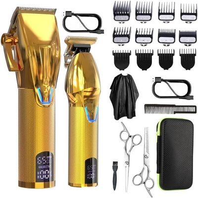 YHNNH Men's Professional Hair Clippers, 2-Pack, Cordless Electric Clippers for Barbers, Bald Head Haircutting Machine