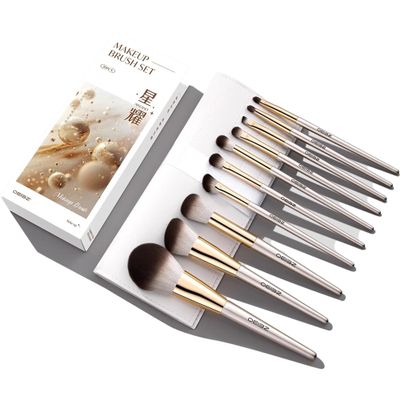 10-Piece Makeup Brush Set with Travel Pouchincludes Eyeshadow Brush, Concealer Brush, Blush Brush, And Foundation Brush. Travel-Friendly Set Suitable for Daily Use and All Occasions.