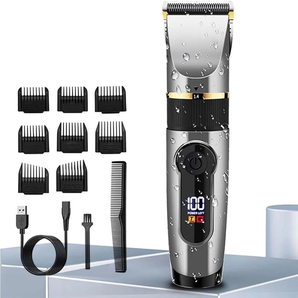 YHNNH Men's Professional Hair Clipper, Rechargeable Electric Trimmer, Suitable for Beards and Children's Hair Clippers.