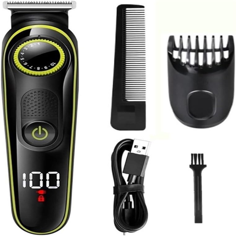 YHNNH Men's Professional Hair Clipper, Electric Multi-Functional Hair Clipper, Shaver, Hair Trimmer Grooming Set