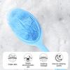 ABOOFAN Silicone Shower Brush with Long Handle for Body Cleaning and Exfoliating Ergonomic Bath Scrubber for Back Neck Shoulders Soft Non-Allergic Blue Silicone Head Easy Storage Hanging view 3