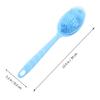 ABOOFAN Silicone Shower Brush with Long Handle for Body Cleaning and Exfoliating Ergonomic Bath Scrubber for Back Neck Shoulders Soft Non-Allergic Blue Silicone Head Easy Storage Hanging view 4