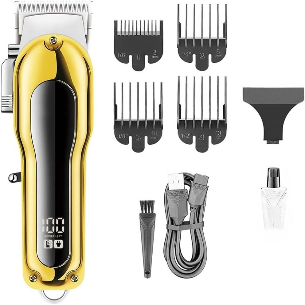 YHNNH Men's Professional Hair Clippers, Cordless Electric Hair Clippers, Hair Trimmers, Rechargeable