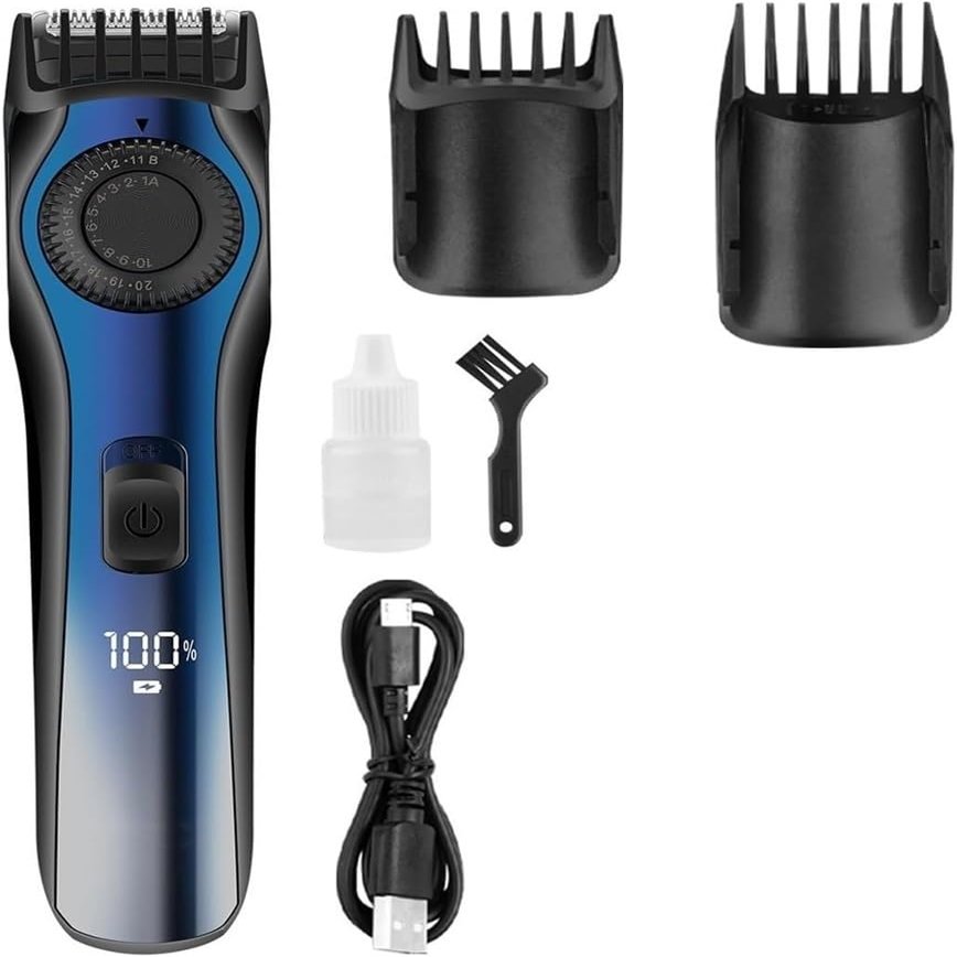 YHNNH Men's Professional Hair Clippers, Cordless Electric Hair Clippers, Rechargeable Home Hair Trimmers