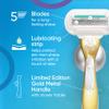 Gillette Venus Extra Smooth Sensitive Gold Women's Razor Handle + 2 Blade Refills, includes Shower Holder view 2
