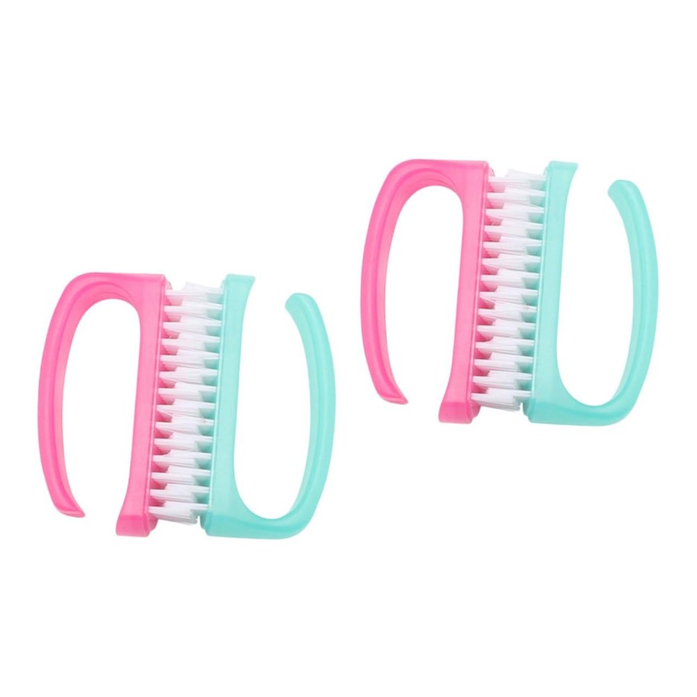 Beaupretty 4Pcs Nail Cleaning Brushes for Manicure and Pedicure Soft Bristles Nail Dust Remover for Fingernail Dirt Random Color