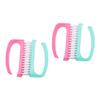 Beaupretty 4Pcs Nail Cleaning Brushes for Manicure and Pedicure Soft Bristles Nail Dust Remover for Fingernail Dirt Random Color view 1