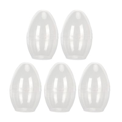 Pilipane Egg Shaped Makeup Sponge Case Transparent Plastic Storage Container for Makeup Artists and Women Portable Cute Sponge Blender Holder 5pcs 2 x 3in