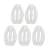 Pilipane Egg Shaped Makeup Sponge Case Transparent Plastic Storage Container for Makeup Artists and Women Portable Cute Sponge Blender Holder 5pcs 2 x 3in view 1