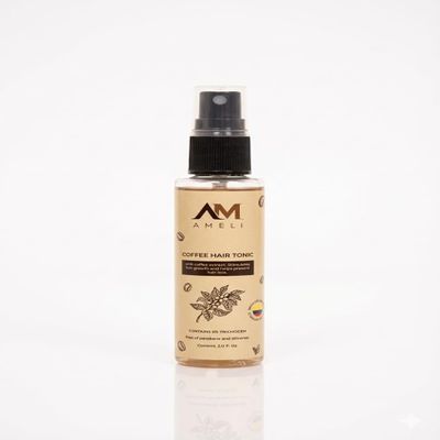 AMELI Coffee Hair Growth Tonic Stimulates Regrowth & Reduces Hair Loss Colombian Coffee & Caffeine Scalp Treatment Paraben & Silicone Free Overnight Formula 2 fl oz