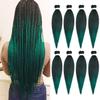 Ombre Green Pre Stretched Braiding Hair 20 inch 8 Packs 1B/Green# view 1