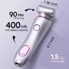 Livora Electric Shaver for Women,Razor for Women,2 in 1 Wet & Dry Waterproof Electric Razors,Silk Glide Pro Shaver with Removable Head for Leg Arm Underarm Bikini Area,Purple view 4