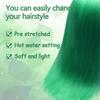 Braiding Hair Pre Stretched Green Braiding Hair for Braids 24 inch 2 Packs view 4