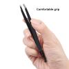 2PCS Eyebrow Tweezer Stainless Steel Ergonomic Design Professional Lash Tweezer For Eyelash Extensions And Eyebrow Grooming Black view 4