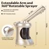 Facial Steamer Professional with More Steam for Deep Cleansing and Hydration, Face Steamer Featuring extendable arm, Steamer for Facial for Beauty, Spa and Home Use, Champagne Gold view 2