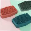 Alipis 3 Pcs Silicone Bath Body Brushes Flexible Exfoliator Cleaning Tools with Soap Insert for Deep Pore Cleansing Back Scrubber Food-Grade Material for Shower Spa view 4