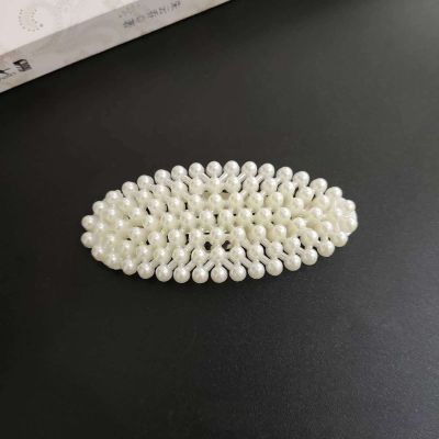Yinhing False Pearl Hair Clips Fashionable Cute Side Bangs Barrettes Hair Accessories Girls for Beauty and Elegance (Square full)
