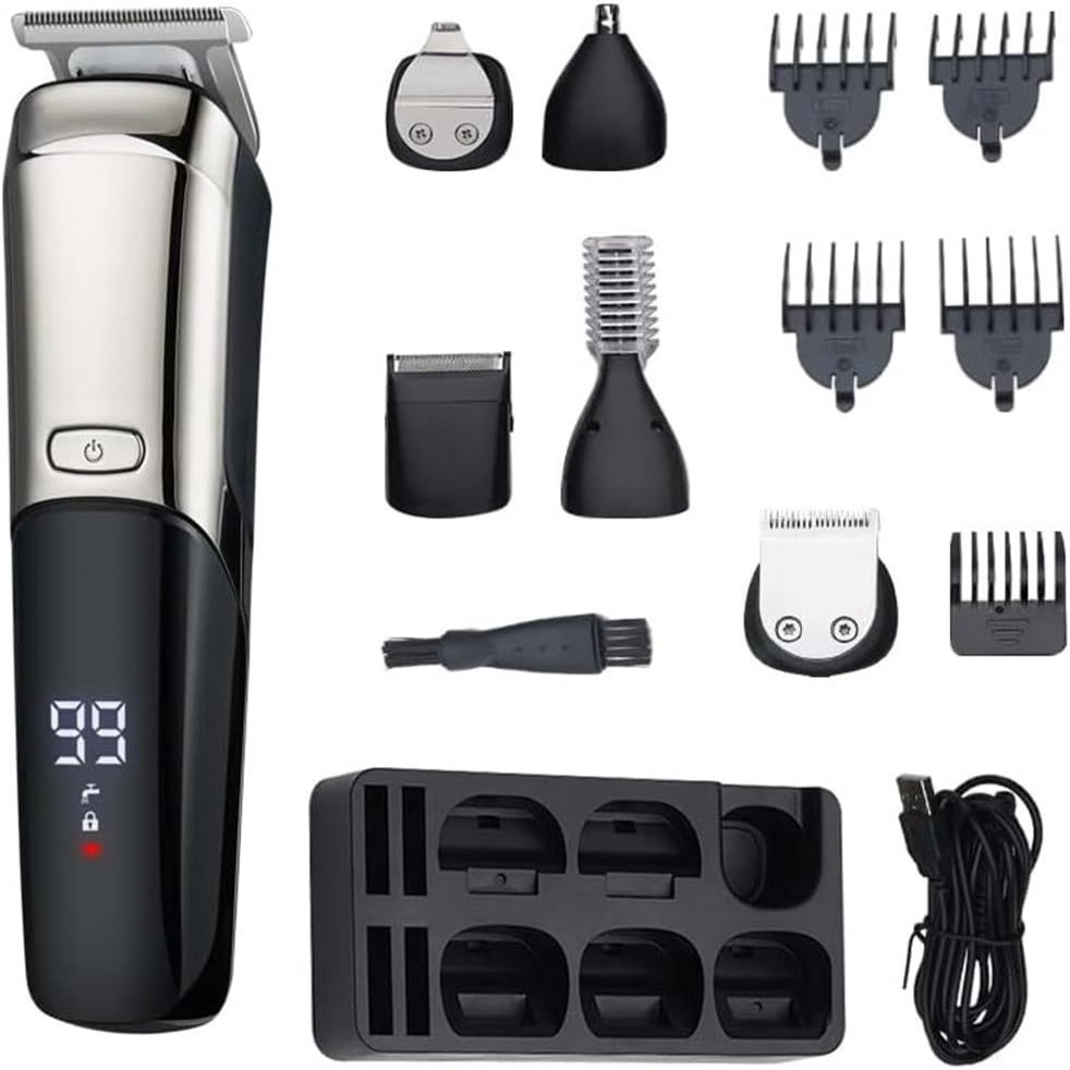 YHNNH Men's Hair Clippers, Electric Hair Trimmers, Cordless Beard Trimmer Sets, Professional Hair Trimming Tools