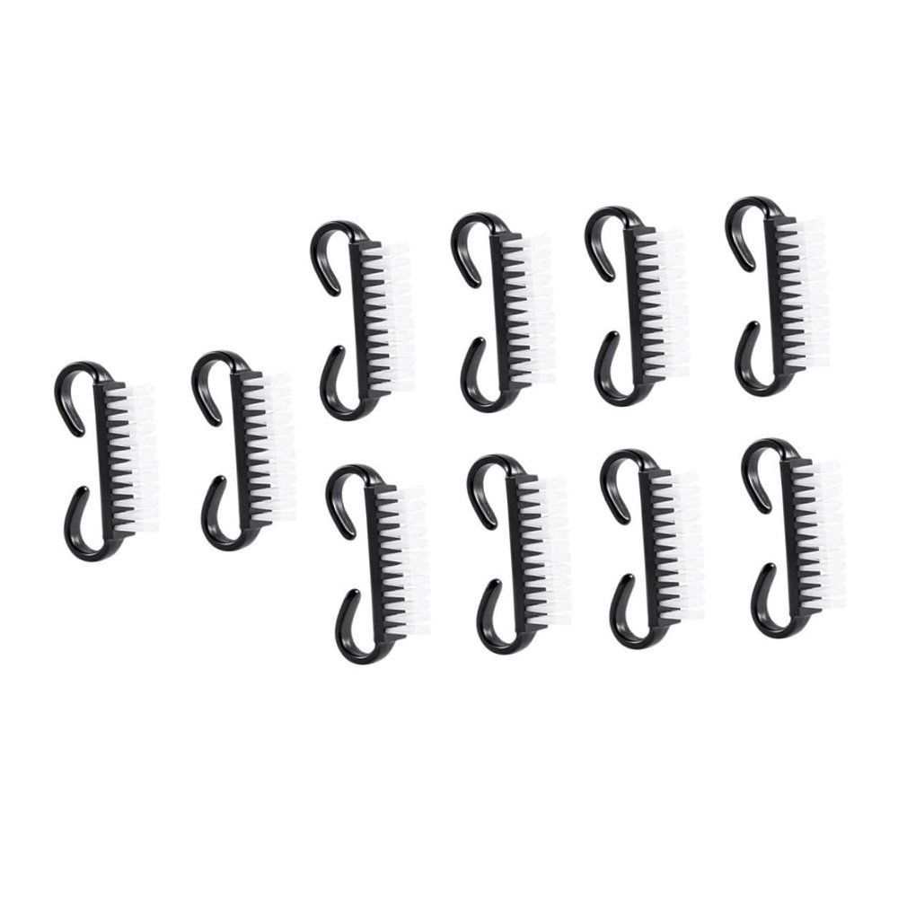 ABOOFAN 10 Pcs Fingernail Scrubber Brush for Nail Art Dust Removal Small Manicure Cleaning Tools with Stiff Bristles for Precise Fingernail Care and Nail Dust Cleaning