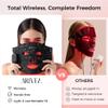 ARIVEA Red Light Therapy Mask for Face - 3 Modes LED Face Mask with Red, Blue & Infrared, Wireless & Rechargeable Light Therapy Device for Skin Care, Wrinkle & Anti-Aging, Home & Travel (Black) view 3