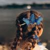 Zerodeko 2pcs Double Butterfly Hair Clips with Blue Tassels Metal Decorative Hair Pins for Women Elegant Accessories for Daily Wear and Special Occasions view 3