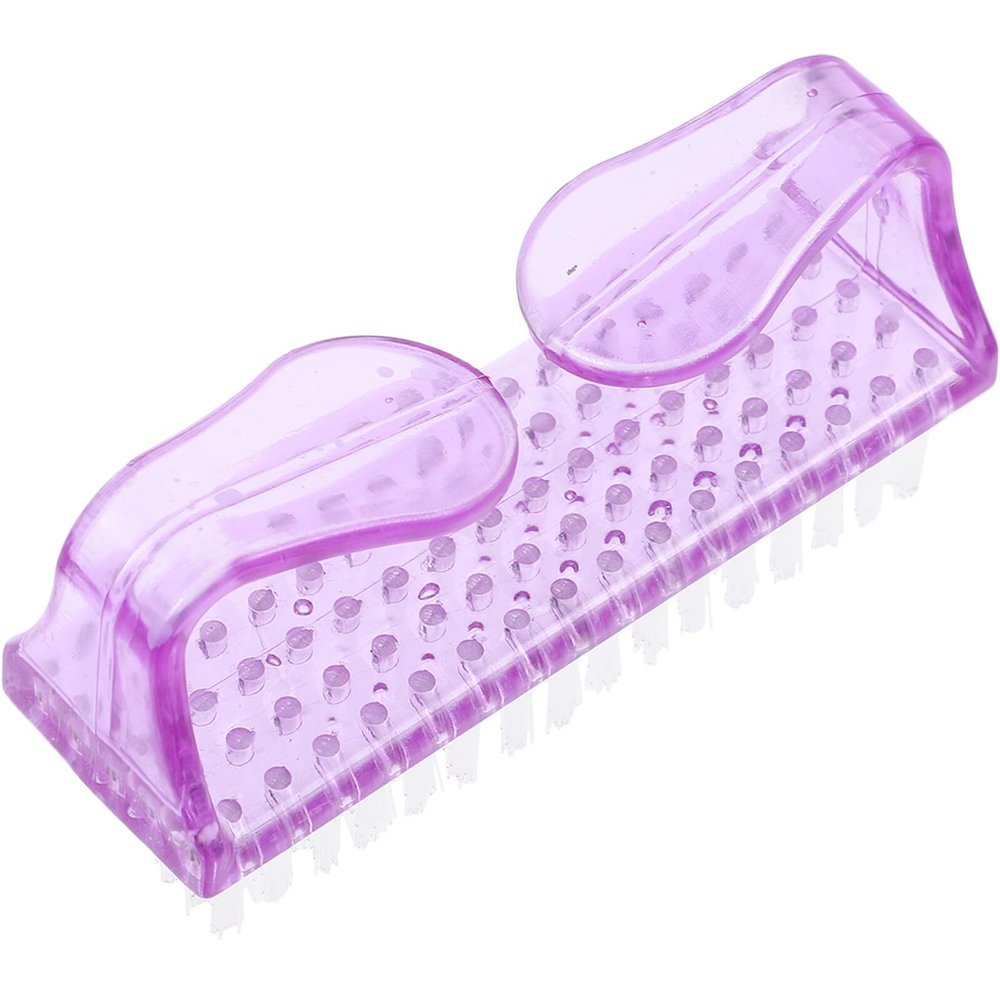 Cabilock Plastic Nail Cleaning Brush with Flexible Bristles for Fingernail Dust Removal Manicure Tool for Home Nail Salon Bedroom and Bathroom Use