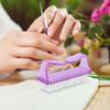 Cabilock Plastic Nail Cleaning Brush with Flexible Bristles for Fingernail Dust Removal Manicure Tool for Home Nail Salon Bedroom and Bathroom Use view 4