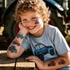 10 Sheet Temporary Tattoos for Kids, Tractor Party Favors, Kids Tattoos Temporary for Boys, Girls view 2