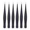 Cabilock 6pcs Stainless Steel Eyelash Tweezers for Makeup Eyelash Grafting Beauty Grooming Tools with Balanced Design for Precise False Lash Application and Removal view 1