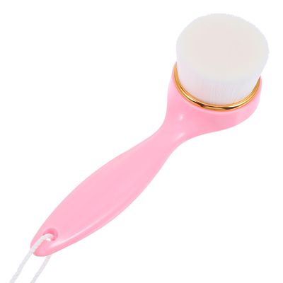 ABOOFAN Manual Facial Cleansing Brush Soft Bristle Skin Care Tool for Deep Pore Cleaning Exfoliating and Gentle Massage Suitable for Sensitive Skin Pink