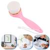 ABOOFAN Manual Facial Cleansing Brush Soft Bristle Skin Care Tool for Deep Pore Cleaning Exfoliating and Gentle Massage Suitable for Sensitive Skin Pink view 2