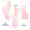 Cabilock Sebs Moisturizing Foot Skin Socks for Cracked Heels Protective Soft Cushioning Socks Rejuvenate Feet with Anti-flaking Care for Women Pink view 2