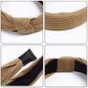 10 Pcs Top Knotted Headbands for Women and Girls, Wide Turban Headbands Fabric Hair Hoops, Head Wrap in Solid Color, Cross Knot Hair Bands Non-Slip,10 Colors view 3