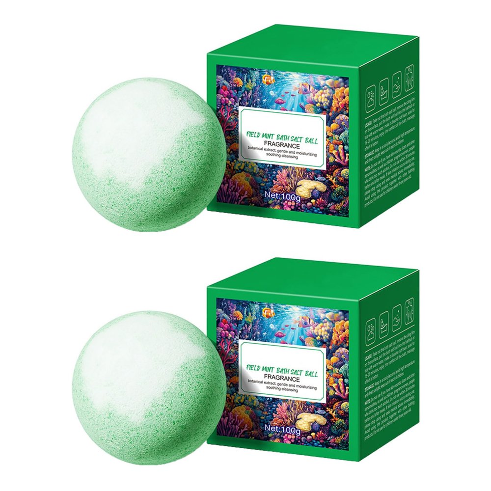 Alvivi Aromatherapy Bath Bombs 2-Pack, Fruit Scented Fizzies for Relaxation, Moisturizing Bubble Bath & Spa Gift for Her Mint One Size