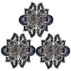 Luxshiny 3pcs Hollow Flower Petals Hair Claw Clips for Women Elegant Alloy Hairpin Decorative Rhinestone Jaw Clamp for Thick and Thin Hair Stylish Accessories for Parties and Daily Use view 1