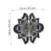 Luxshiny 3pcs Hollow Flower Petals Hair Claw Clips for Women Elegant Alloy Hairpin Decorative Rhinestone Jaw Clamp for Thick and Thin Hair Stylish Accessories for Parties and Daily Use view 2