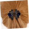 Luxshiny 3pcs Hollow Flower Petals Hair Claw Clips for Women Elegant Alloy Hairpin Decorative Rhinestone Jaw Clamp for Thick and Thin Hair Stylish Accessories for Parties and Daily Use view 3
