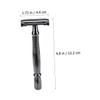 TOVINANNA Extended Handle Manual Shaver with Stand Double Edge Beard Shaving Razor for Men Comfortable Grip Hand Razor for Precise Skin-safe Facial and Body Hair Removal view 2
